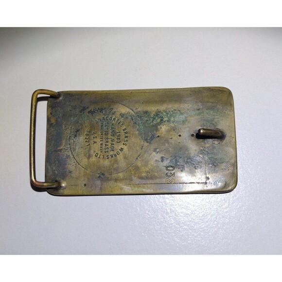 Vintage - DMA Systems Belt Buckle - 1983 - Handmade- Solid Brass - Picture 2 of 4